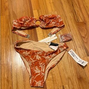MINKPINK Orange Floral Bikini